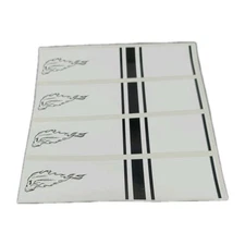 12 Pack 4" Arrow Wraps: White & Black Flaming Skulls w/ Stripes: Vinyl Stickers