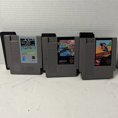 3 nes Games Rad Racer, Tiger-heli & Mach Rider Tested And Works