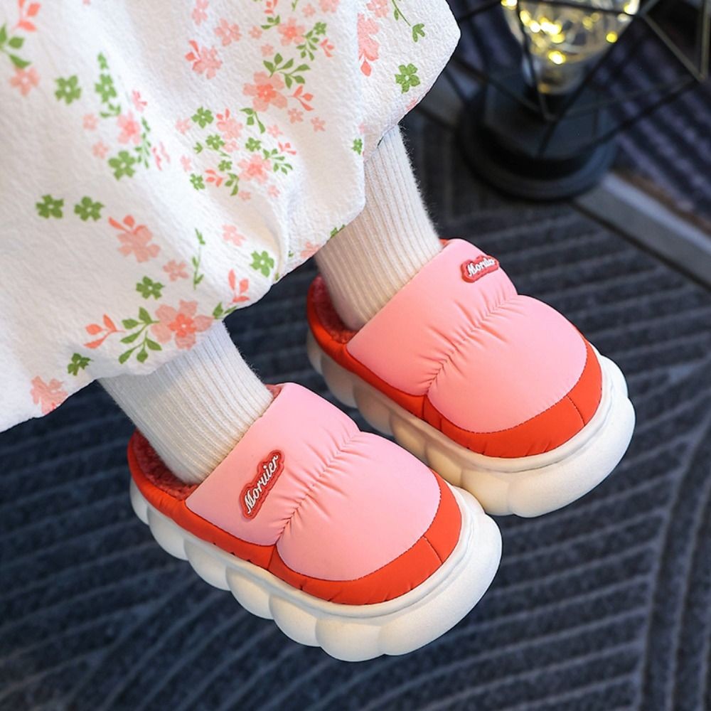 SAOLA Pantofole in cotone suola morbida impermeabili scarpe basse per bambini ragazzi ragazze