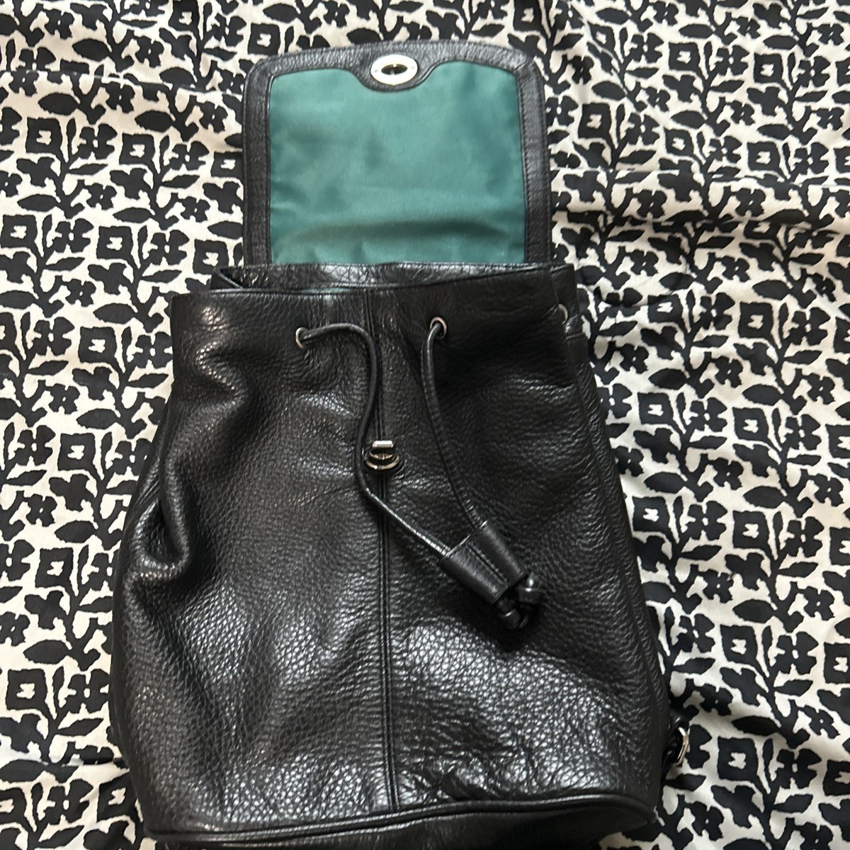 Coach F24385 Park Leather Black Backpack Coach Park Black Pebbled Leather Backpack Daypack Turn Lock  main image 2