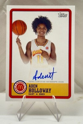 ADEN HOLLOWAY 2023 Topps Chrome McDonald's All American On Card Auto Bama   