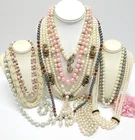 VINTAGE TO NOW FAUX PEARL BEAD COSTUME JEWELRY NECKLACE LOT