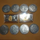 2 LUCKY PRESIDENT BARS WGold Accent Plus 8 Morgan's Diff Dates Rare*NO RESERVE