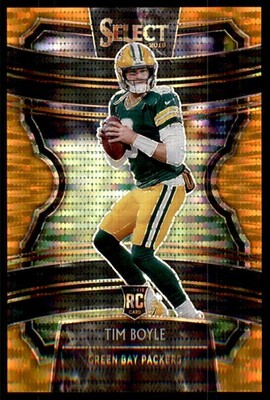 2019 Panini Select #2 Tim Boyle #/11 Neon Orange Pulsar Prizm Rookie
