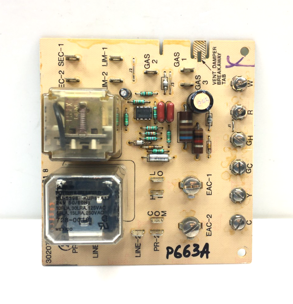 Carrier Bryant Payne 302075-354 Furnace Control Circuit Board used