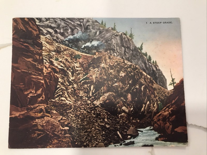 Antq Giant Postcard - 1 A Steep Grade - Valley Of Animas - Colorado-free postage