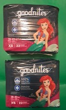 GOODNITES GIRL'S NIGHTTIME UNDERWEAR SIZE XS 28-43LBS PACK OF 2 NEW OPEN BOX