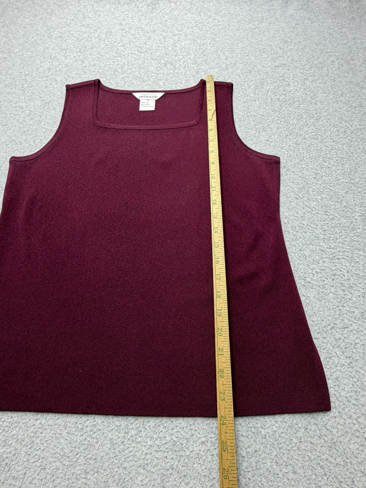Misook Tank Top Womens Medium Red Basic Soft Knit… - image 5