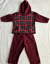 Toddler Pull over Sweater. Hooded Bran NEW Burgundy , red, size 24 months, SET