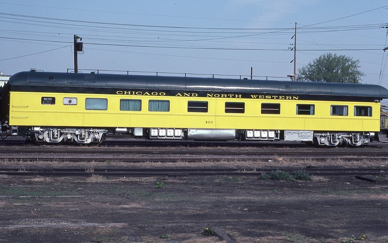 JT ORIGINAL SLIDES (4) CNW NORTH WESTERN PASSENGER/BUSINESS/MofW CARS 1955-1983
