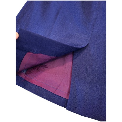 Vintage Talbots 100 % Wolle Bleistift gerader Rock blau lila Damen 4 - Bild 3 von 6