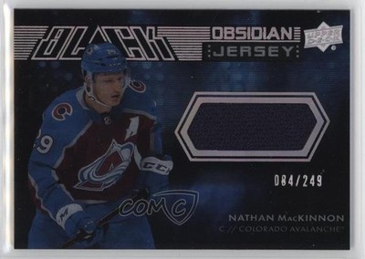 2021-22 SPx UD Black Obsidian Jersey 84/249 Nathan MacKinnon #OJ-NM 1fa0