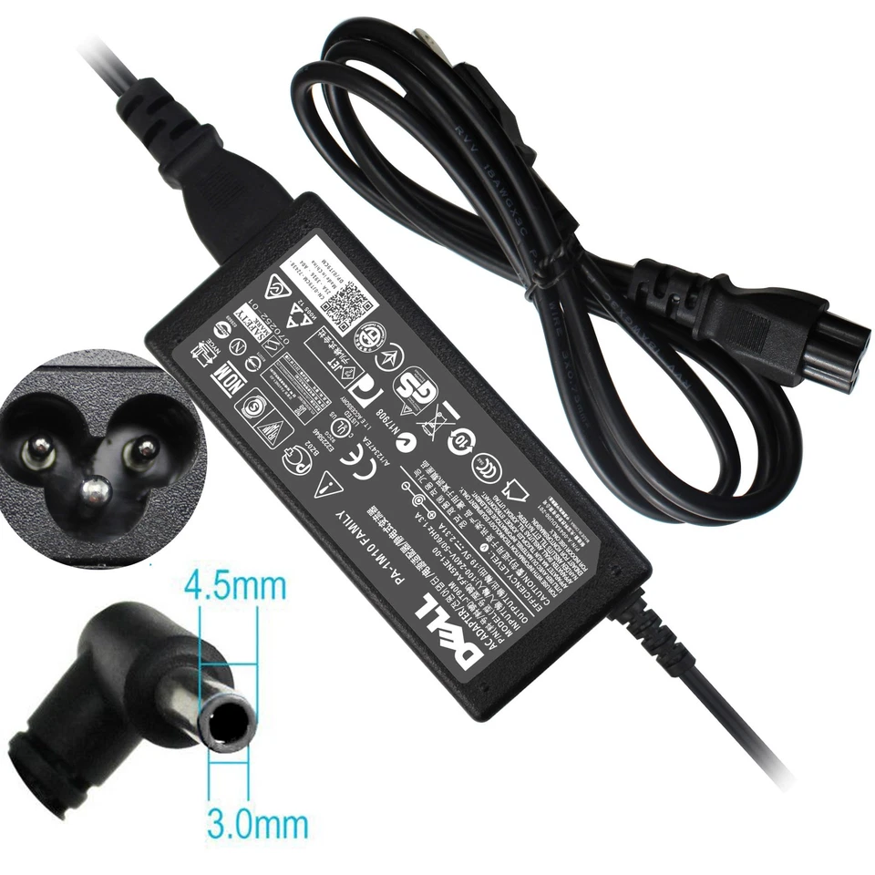 Adaptador Cargador 45W Original Inspiron 13 14 15 17 3000 5000 serie 7000 para ángulo Foto 4 de 4