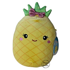 NWT Original Squishmallows MAUI Pineapple Fruit 8 Plush Pink Bow NEW