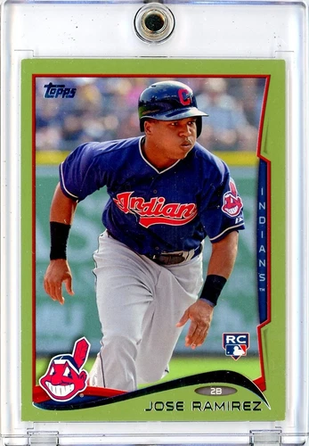 2014 Topps Jose Ramirez Green Border SP Rookie RC #424 Cleveland Indians MLB