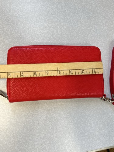 Jewell By Thirty One Purple Red All About The Benjamins Wallet Pebble NEW - Imagen 9 de 9