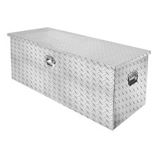 Caja de almacenamiento de aluminio con plataforma para camioneta de 36 pulgadas, acabado plateado para camioneta UTV ATV remolque