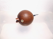 70/80er J. Teak Holz Korkenzieher Kugelfisch Fisch Dänemark 105 x 57 x 47 mm 73g