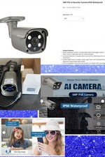 Techage 5mp Poe IP SECURITY CAMERA WATERPROOF OUTDOOR IN MOTION NIGHT VISION NEW