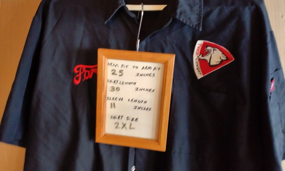 Work shirt Mercury Team Cougar Racing Size XXL With Custom Patches USA ...
