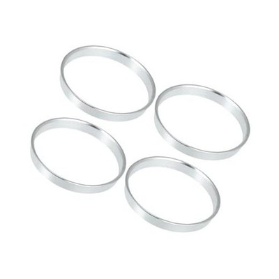 Universal Car Hub Centric Rings 73.1mm to 70.6mm - Silver Tone - Pack of 4