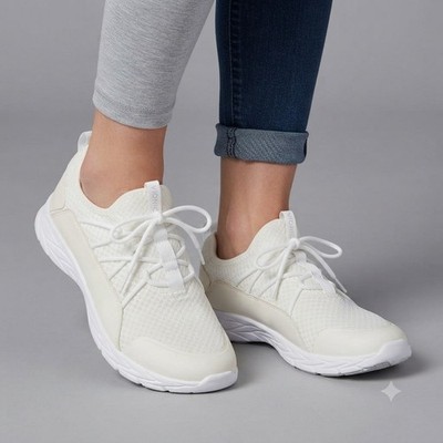 Vionic Brisk Miles Cream White Mesh Walking Sneakers Womens 10 Wide LC:10-2