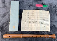 Vintage Alpine Wooden Alto Recorder MADE IN GERMANY 3 Piece