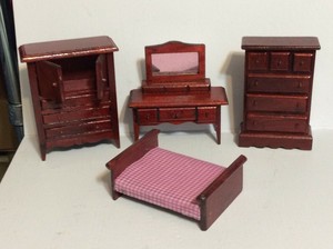 vintage wooden dollhouse furniture