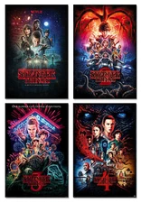 STRANGER THINGS - SEASONS 1, 2, 3 & 4 - TV SHOW POSTER SET (REGULAR STYLES 4)