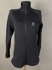 HAGLOFS POLARTEC Womens Sweater Long Sleeved Full Zip Fleece Black Size L