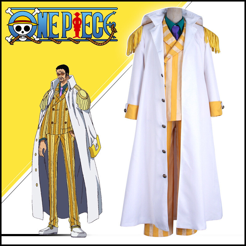 One Piece Kizaru Taisho Borsalino Admiral Uniform Suit Set Custom Made