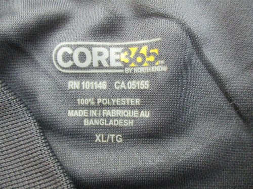 Camiseta deportiva CORE 365 para hombre talla XL protección solar tejida gris polo de golf - Imagen 5 de 7
