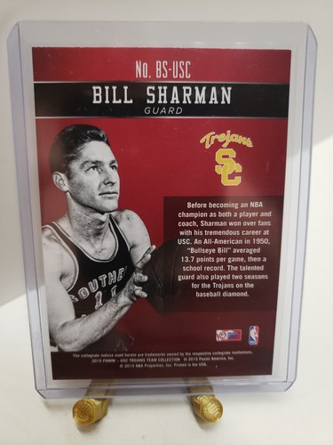 2015 Panini USC Trojans Honors Bill Sharman #BS-USC HOF - Picture 2 of 2