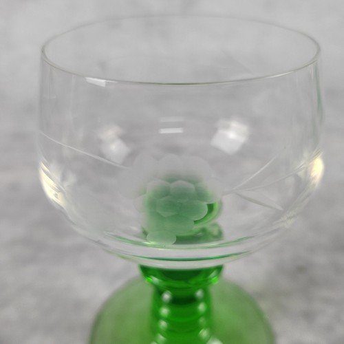 12 Classic "Weinrömer" 0,1L West Germany Handarbeit Weinglas in grün Glas Glass - Bild 6 von 10