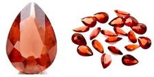 ALMANDINE GARNET Faceted Crystal HIGH GRADE Gemstone Pear AUTHENTIC