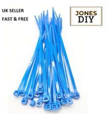 BLUE CABLE TIES PREMIUM COLOURED ZIP TIE WRAPS STRONG LONG COLOURS TYE TIES'