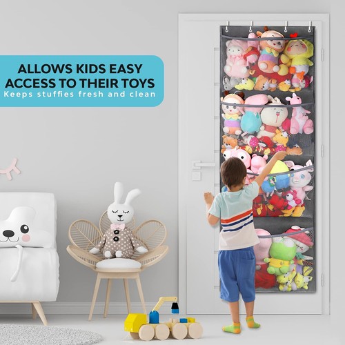 Stuffed Animal Storage Bag Over The Door Stuff Animals Organizer)( - Picture 3 of 12