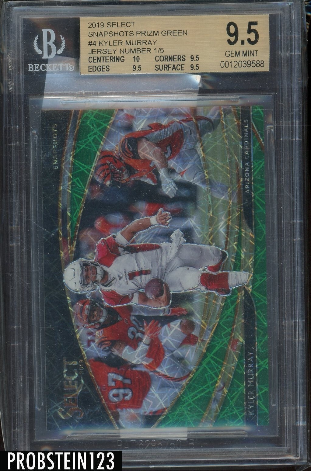 Kyler Murray Panini Select Snapshots #4 Green Prizm