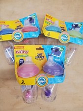 2 Pack Nuby Trainer Sipeez 6 m 360 Sipper BPA Free