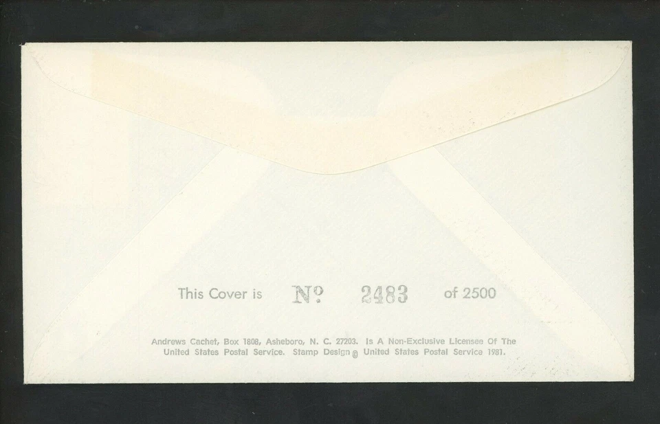 US FDC #1910 Andrews 5/1/1981 Arlington VA NAPEX Unofficial Pictorial Red Cross - Image 2 of 2