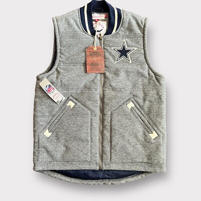 Mitchell Ness Dallas Cowboys NFL Throwbacks Zip Puffer Vest