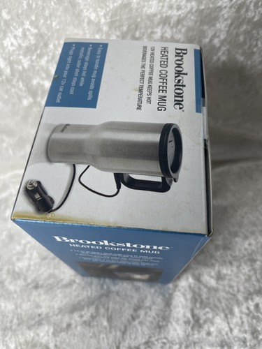 š Brookstone Heated Coffee Mug 12V Car Outlet Perfect TemperatureĀ Silver - Picture 5 of 6