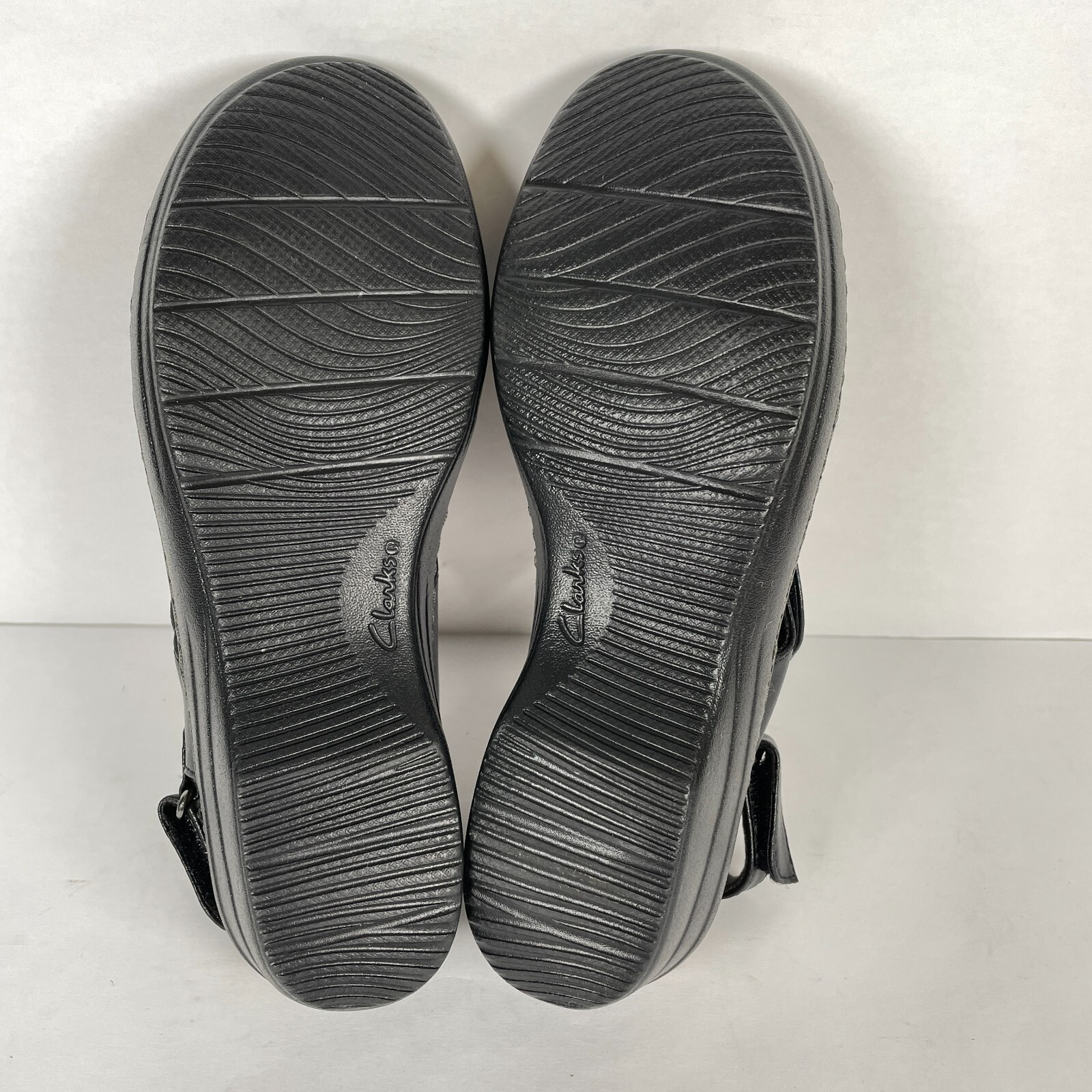 Clarks Merliah Echo Womens Size 7 M Black Leather Slingback Sandals