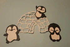 IGLOO & PLAYFUL PENGUINS DIE CUTS FOR CARDMAKING & SCRAPBOOKING ~WINTER