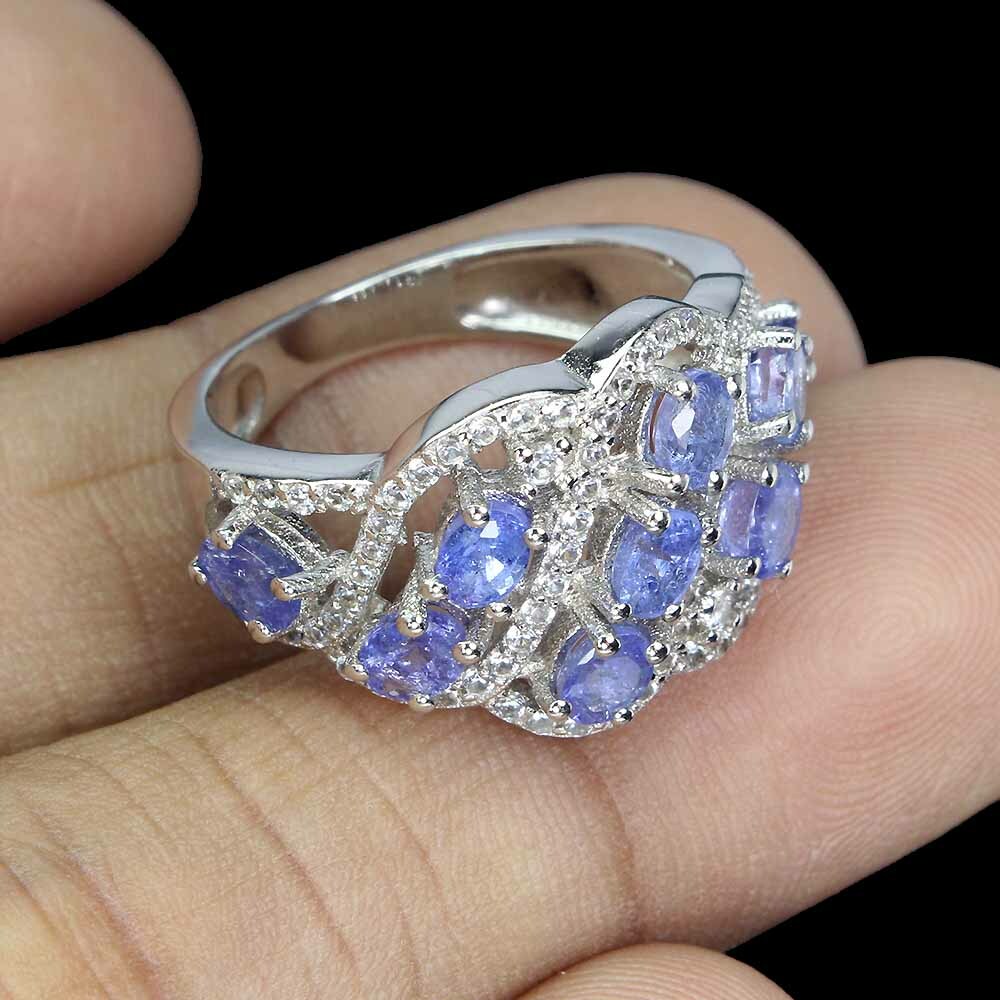 925 Sterling Silver Ring Oval Tanzanite Natural Gemstone Jewelry | eBay