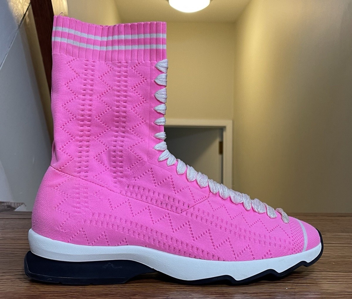 Fendi Rockoko Boots Pink Fendi Rockoko Chelsea Sock Combat Boot Shop
