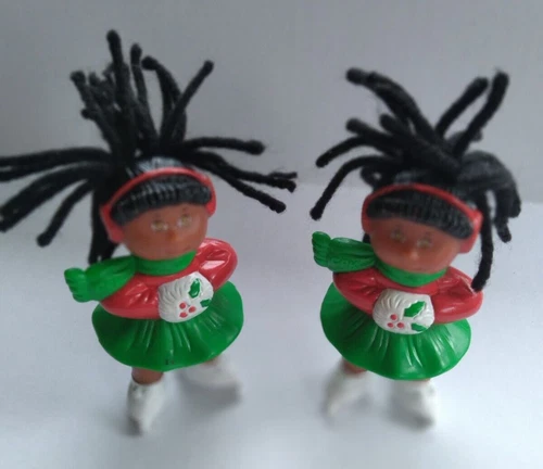 Cabbage Patch Kids Vintage Ice Skaters Small Figures Dolls  Lot of 2