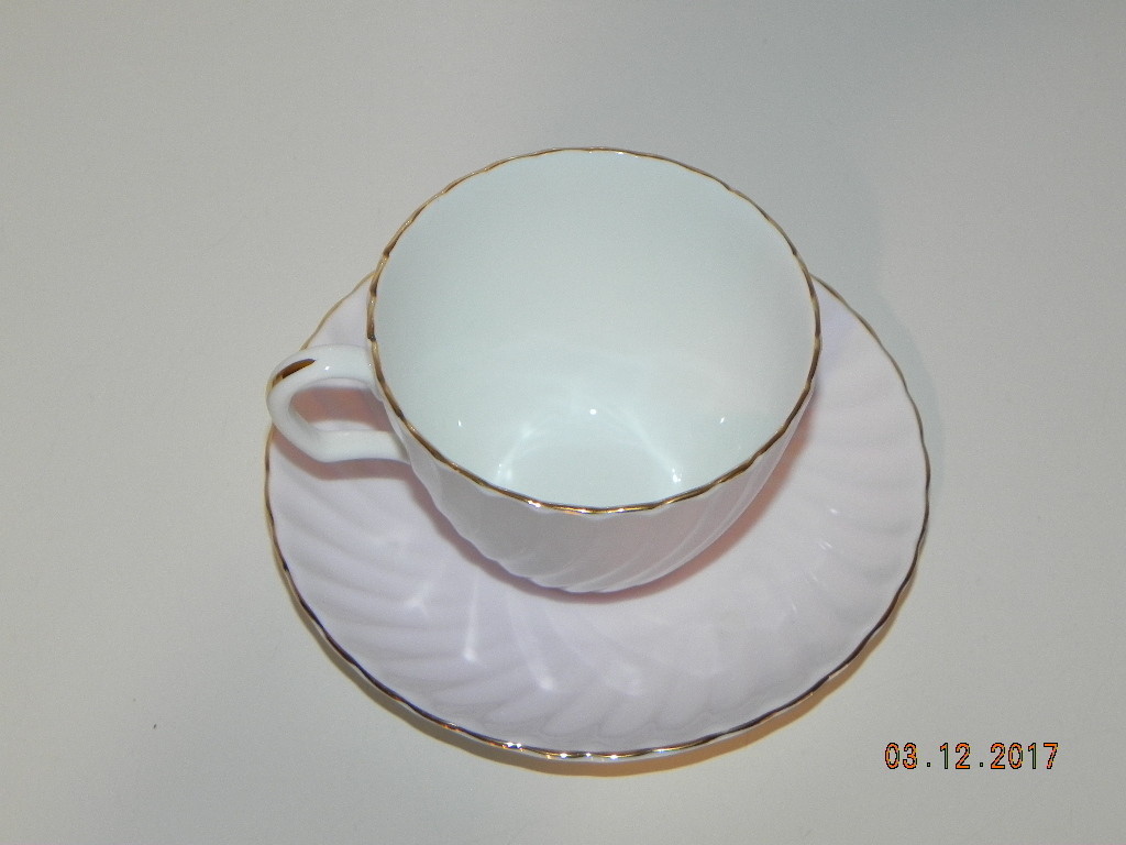Adderley Bone China Vintage Cup & saucer; Pale pink H897 England