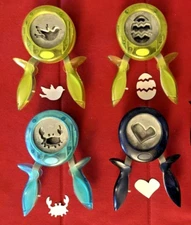 Fiskars Squeeze Punch A Little Crabby, Get Crackin Easter Egg or Funky Heart HTF