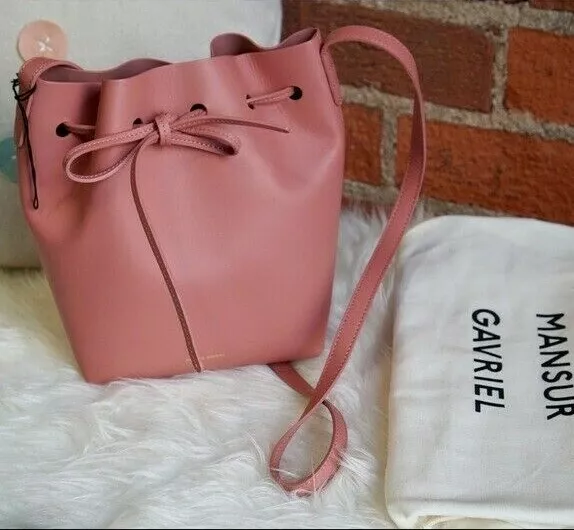 mansur gavriel pink mini bucket bag – Bay Area Fashionista